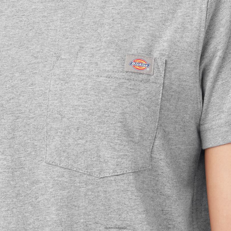 Жени Dickies тежка тениска с къс ръкав хедър сиво (hg) облекло R2PH81958
