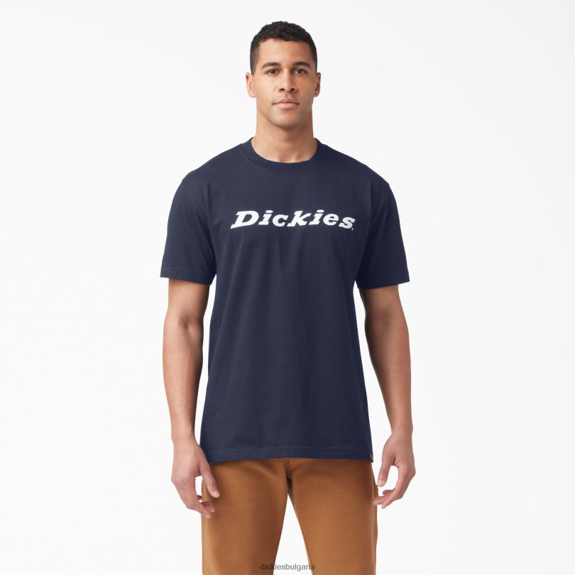 мъже Dickies графична тениска с надпис с къс ръкав мастило синьо (ik) облекло R2PH8814