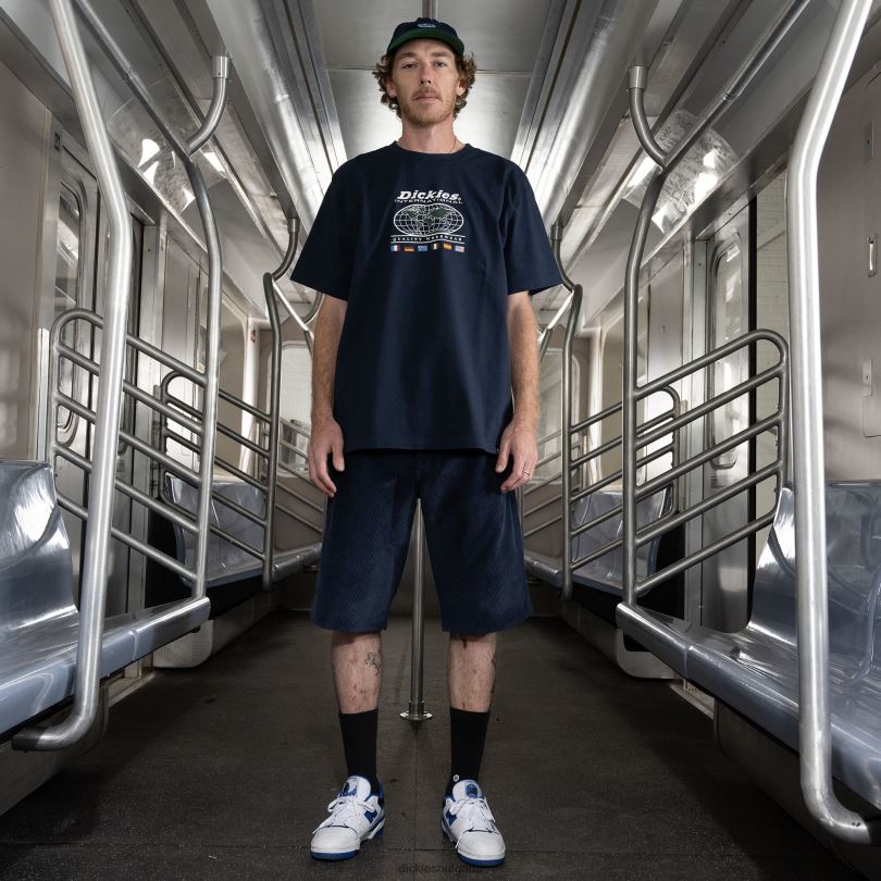 мъже Dickies тениска с графики на jake hayes мастило синьо (ik) облекло R2PH8648