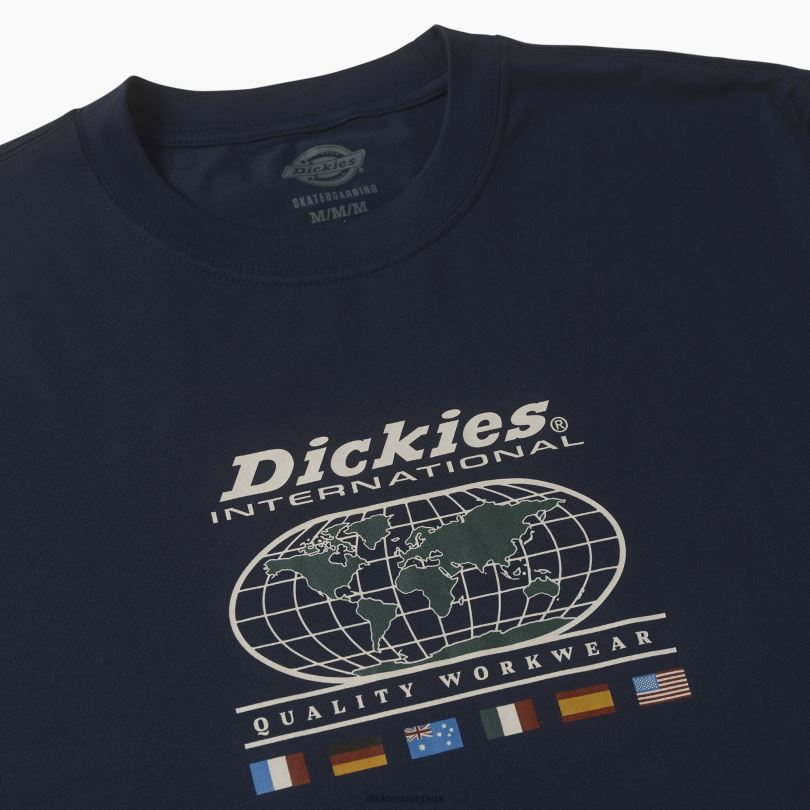мъже Dickies тениска с графики на jake hayes мастило синьо (ik) облекло R2PH8648
