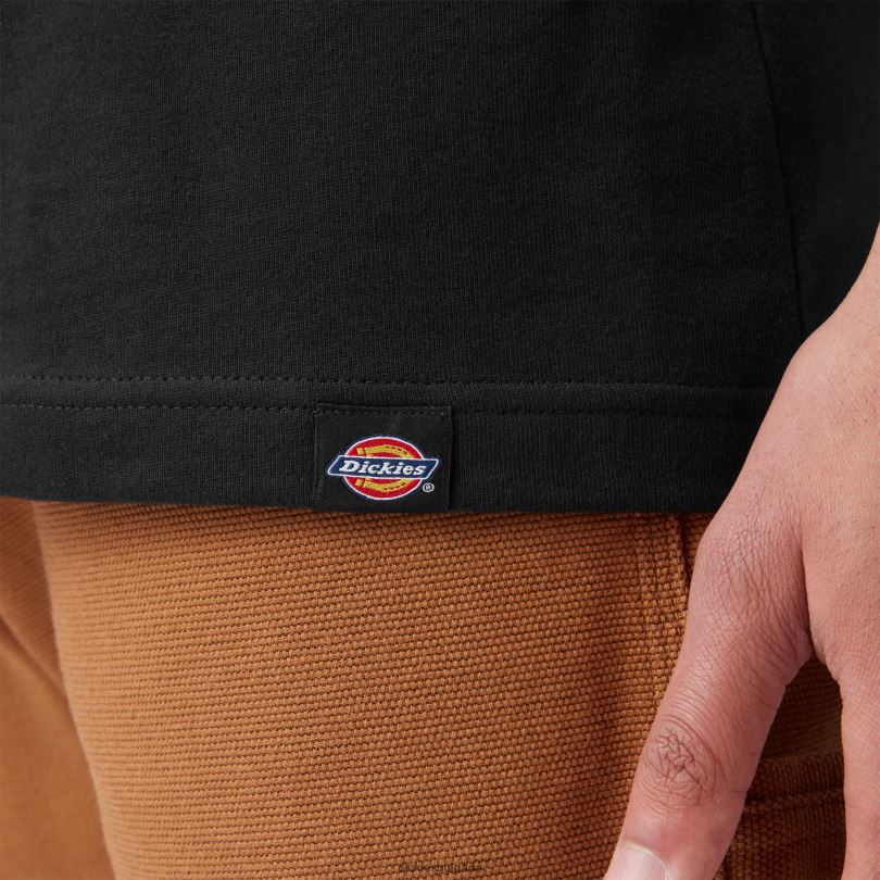 мъже Dickies графична тениска с надпис с къс ръкав черно (kbk) облекло R2PH8815