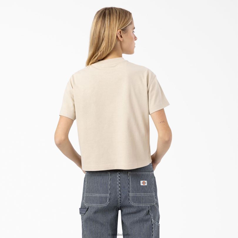 Жени Dickies изрязана тениска loretto тен (ftn) облекло R2PH82177