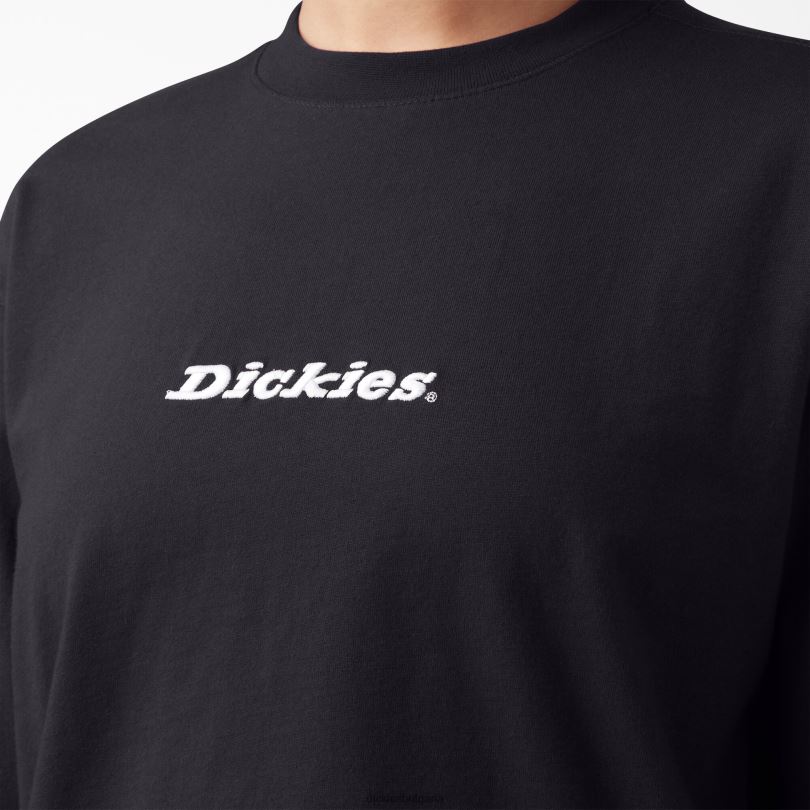 Жени Dickies изрязана тениска с дълъг ръкав loretto черно (kbk) облекло R2PH82161