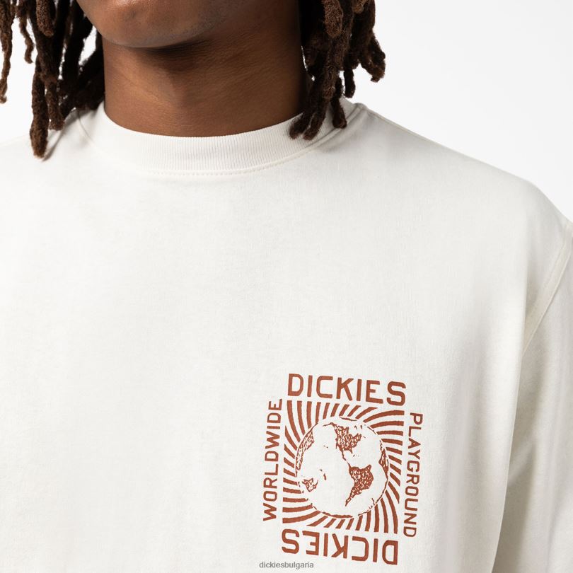 мъже Dickies тениска marbury с къс ръкав бяло (wh) облекло R2PH8803