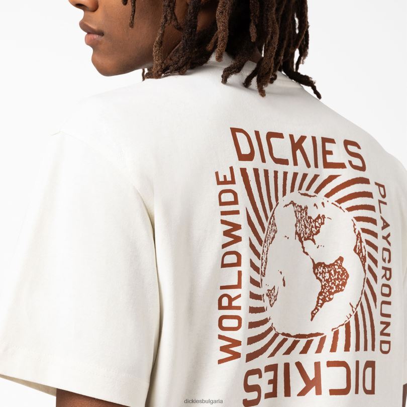 мъже Dickies тениска marbury с къс ръкав бяло (wh) облекло R2PH8803