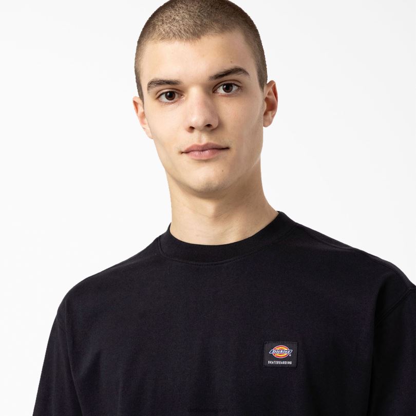 мъже Dickies скейтборд mount vista тениска черен (bkx) облекло R2PH8929