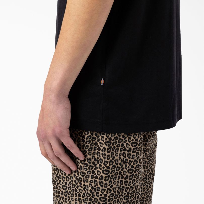 мъже Dickies скейтборд mount vista тениска черен (bkx) облекло R2PH8929