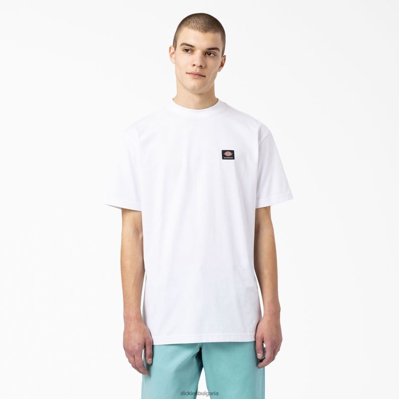 мъже Dickies скейтборд mount vista тениска бяло (wh) облекло R2PH8931