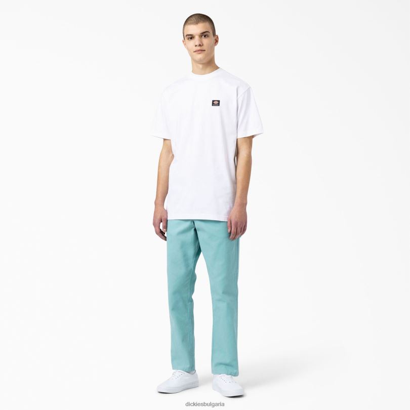 мъже Dickies скейтборд mount vista тениска бяло (wh) облекло R2PH8931