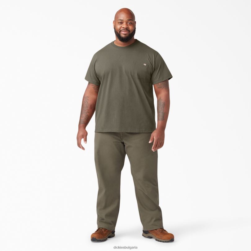 мъже Dickies тежка тениска с къс ръкав гъба (mr1) облекло R2PH8520