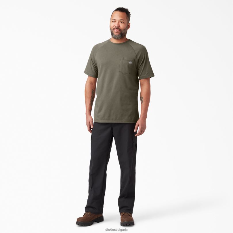 мъже Dickies охлаждаща тениска с къс ръкав гъба (mr1) облекло R2PH8549