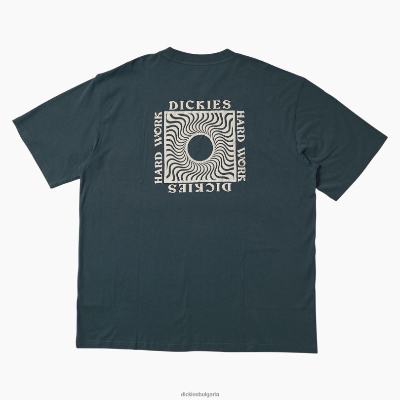 мъже Dickies тениска с къс ръкав oatfield военновъздушно синьо (af) облекло R2PH8754
