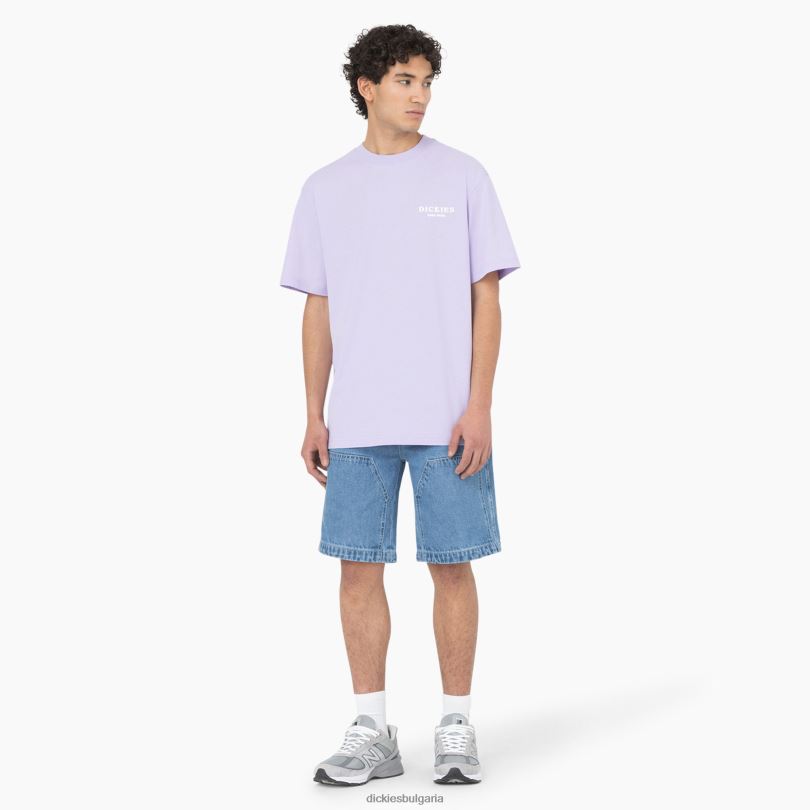 мъже Dickies тениска с къс ръкав oatfield лилава роза (ur2) облекло R2PH8756