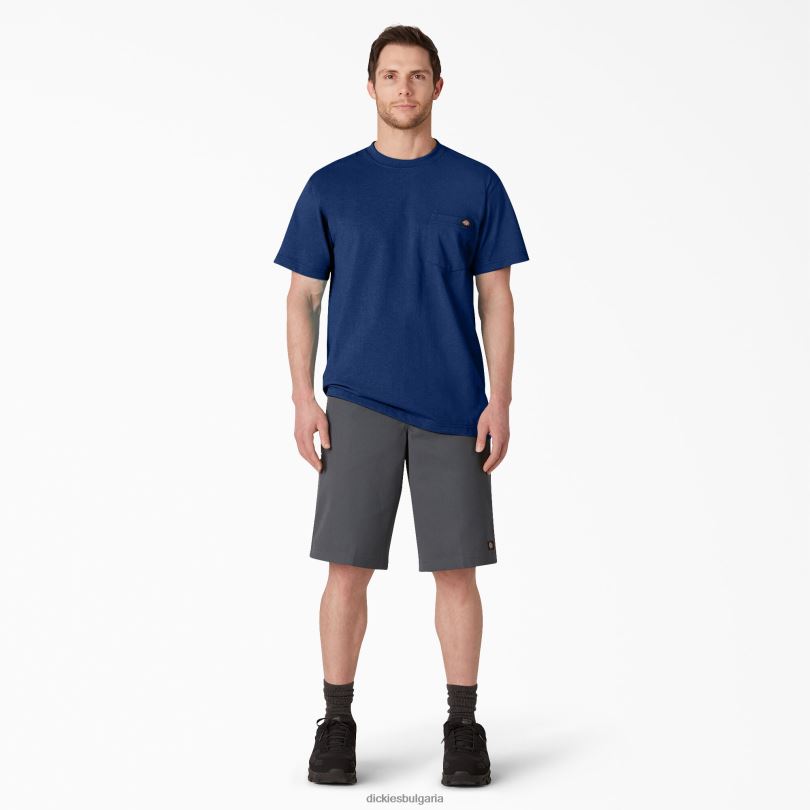 мъже Dickies тежка тениска с къс ръкав лимож едно багрило хедър (oih) облекло R2PH8534