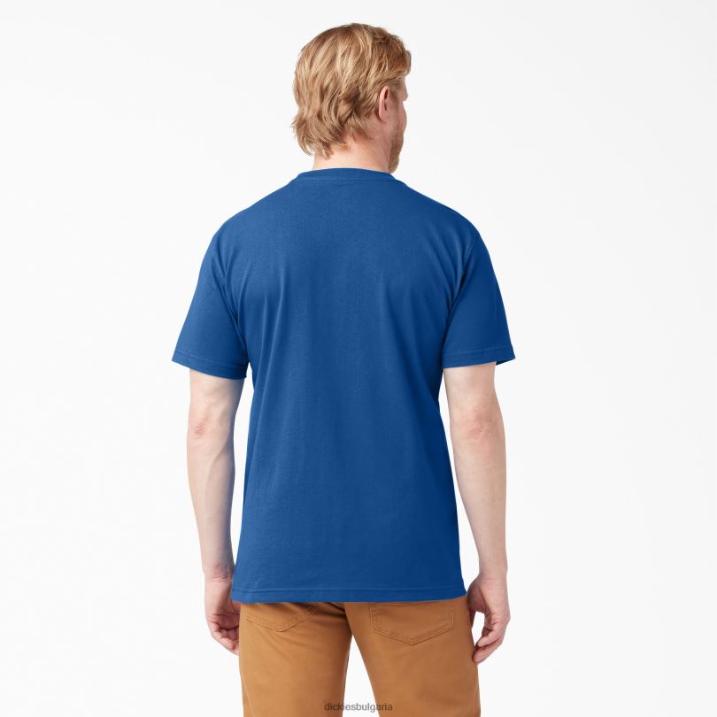 мъже Dickies тежка тениска с къс ръкав кралско синьо (rb) облекло R2PH8522