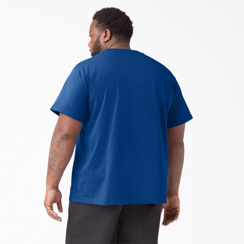 мъже Dickies тежка тениска с къс ръкав кралско синьо (rb) облекло R2PH8522