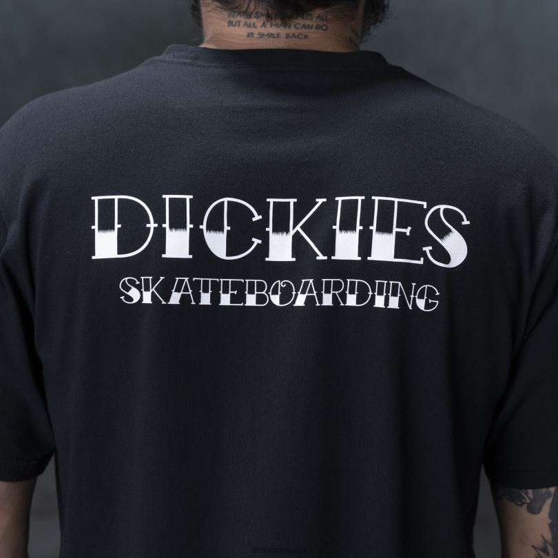мъже Dickies ronnie sandoval тениска с американска графика черно (kbk) облекло R2PH8817