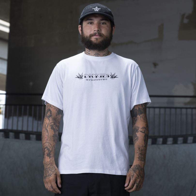 мъже Dickies тениска със снимки на ronnie sandoval бяло (wh) облекло R2PH8794