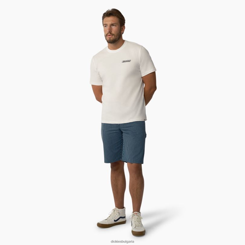 мъже Dickies тениска с къс ръкав roseburg бяло (wh) облекло R2PH8584