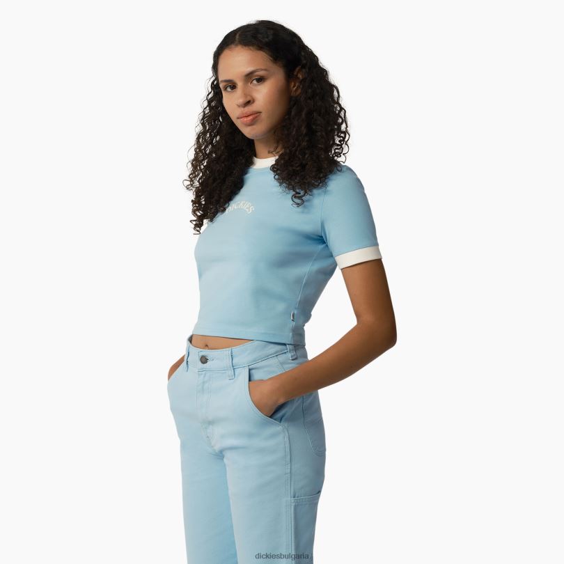 Жени Dickies тениска с топли извори небесно синьо (su9) облекло R2PH81997