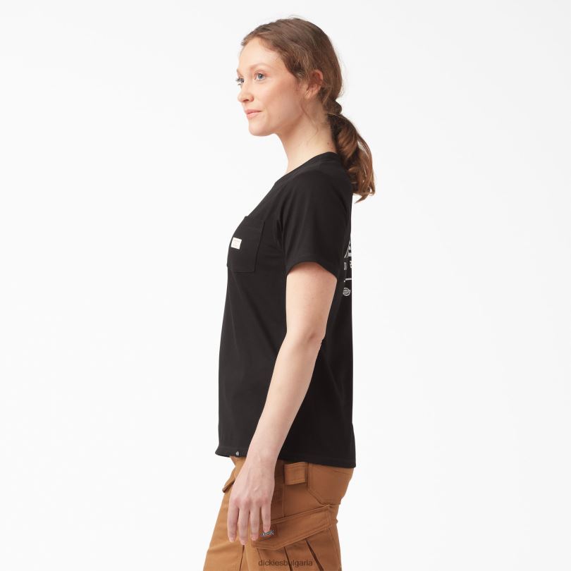 Жени Dickies тениска traeger ultimate grilling черно (kbk) облекло R2PH82176