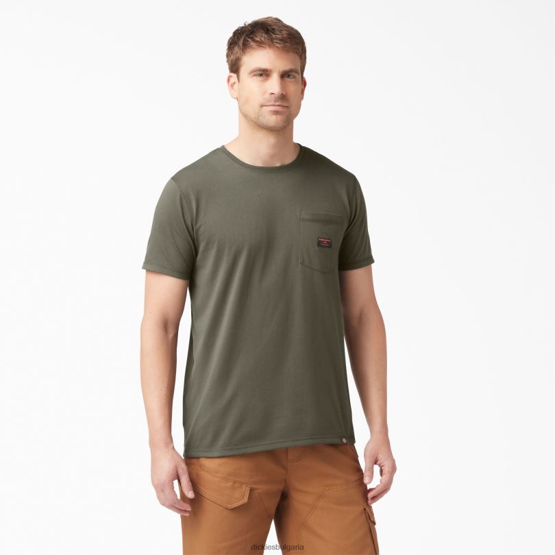 мъже Dickies тениска traeger ultimate grilling зелен мъх (ms) облекло R2PH8595