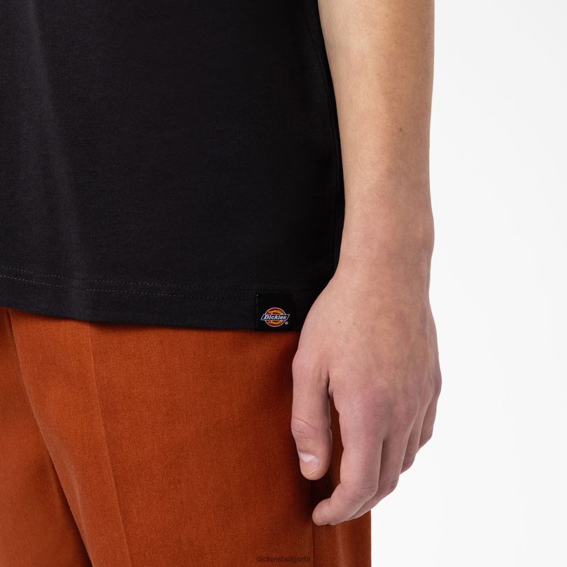 мъже Dickies тениска с къс ръкав union springs черно (bk) облекло R2PH8797