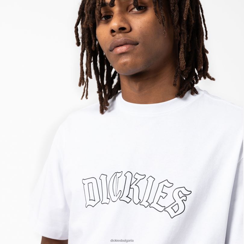 мъже Dickies тениска с къс ръкав union springs бяло (wh) облекло R2PH8799