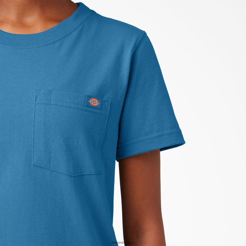 Жени Dickies тежка тениска с къс ръкав vallarta blue (v2b) облекло R2PH81963