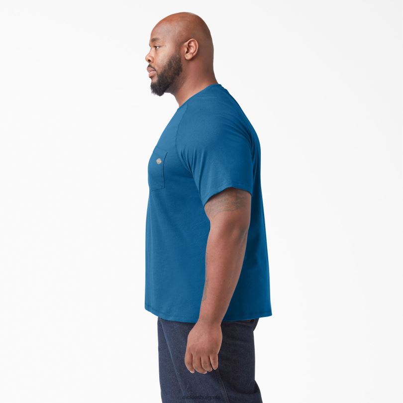 мъже Dickies охлаждаща тениска с къс ръкав vallarta blue (v2b) облекло R2PH8554