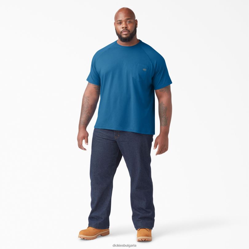 мъже Dickies охлаждаща тениска с къс ръкав vallarta blue (v2b) облекло R2PH8554