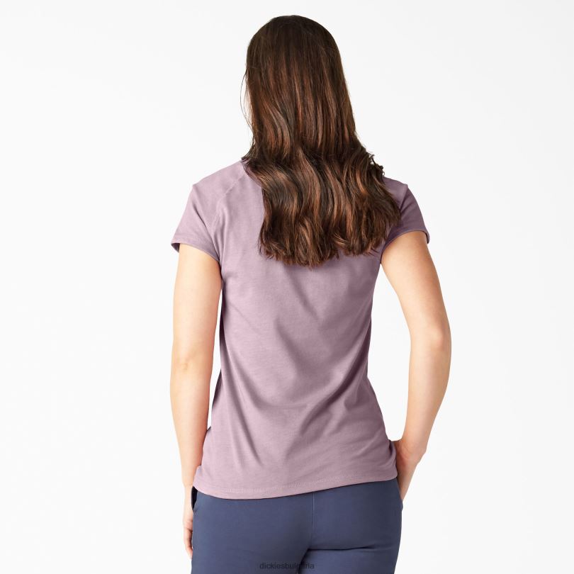Жени Dickies охлаждаща тениска с къс ръкав лилава сянка хедър (vsh) облекло R2PH81583