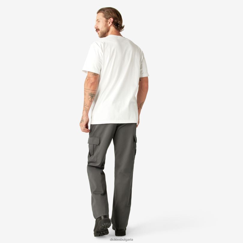 мъже Dickies тежка тениска с къс ръкав бяло (wh) облекло R2PH8523