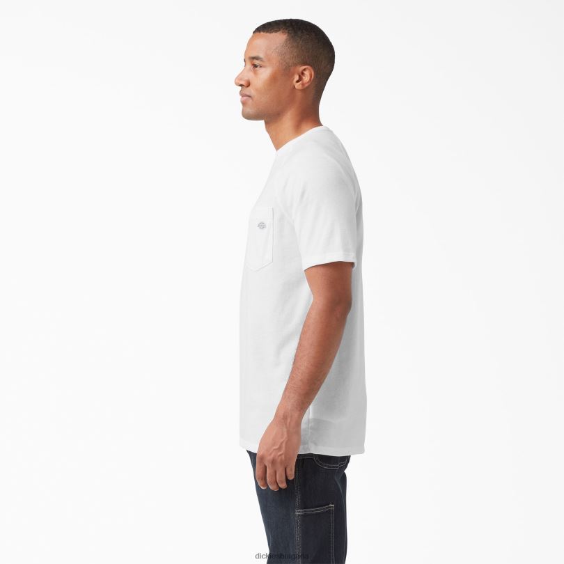 мъже Dickies охлаждаща тениска с къс ръкав бяло (wh) облекло R2PH8555