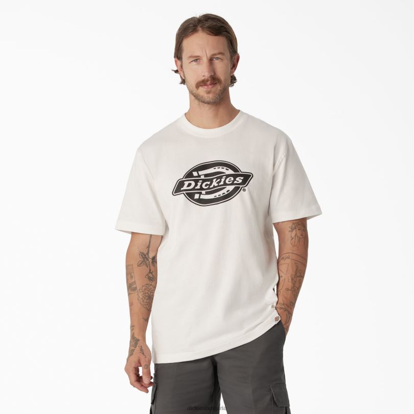 мъже Dickies тениска с тежко лого с къс ръкав бяло (wh) облекло R2PH8741