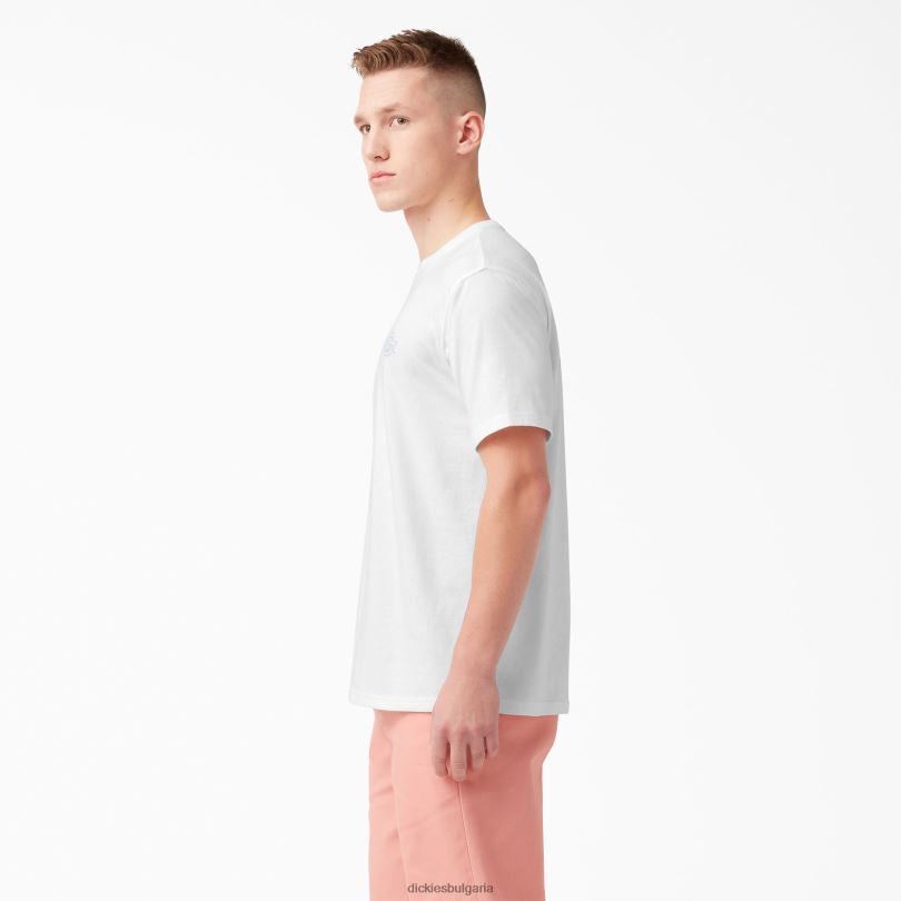 мъже Dickies тениска с графично лого на гърба бяло (wh) облекло R2PH8752