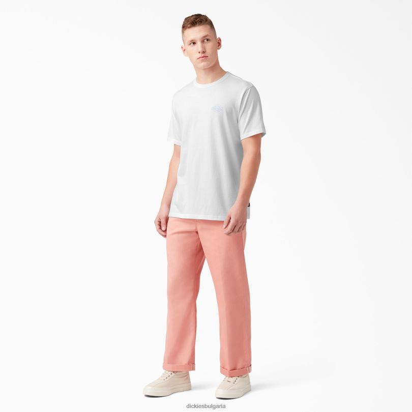 мъже Dickies тениска с графично лого на гърба бяло (wh) облекло R2PH8752