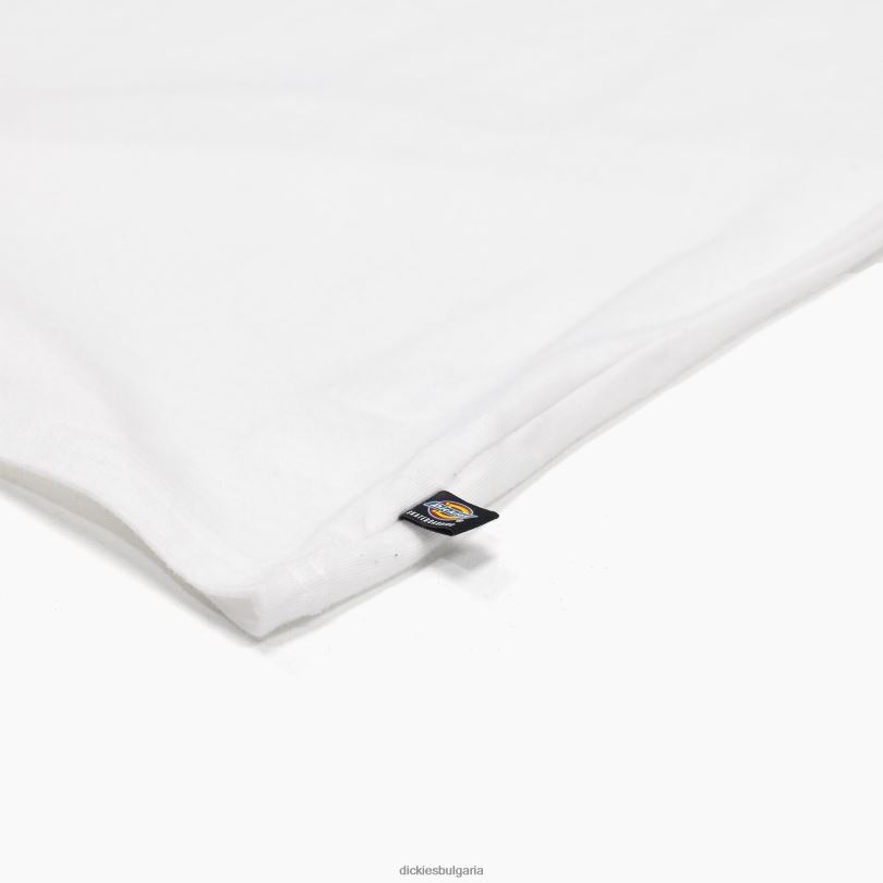 мъже Dickies скейтборд стандартна тениска с лого на гърдите бяло (wh) облекло R2PH8862