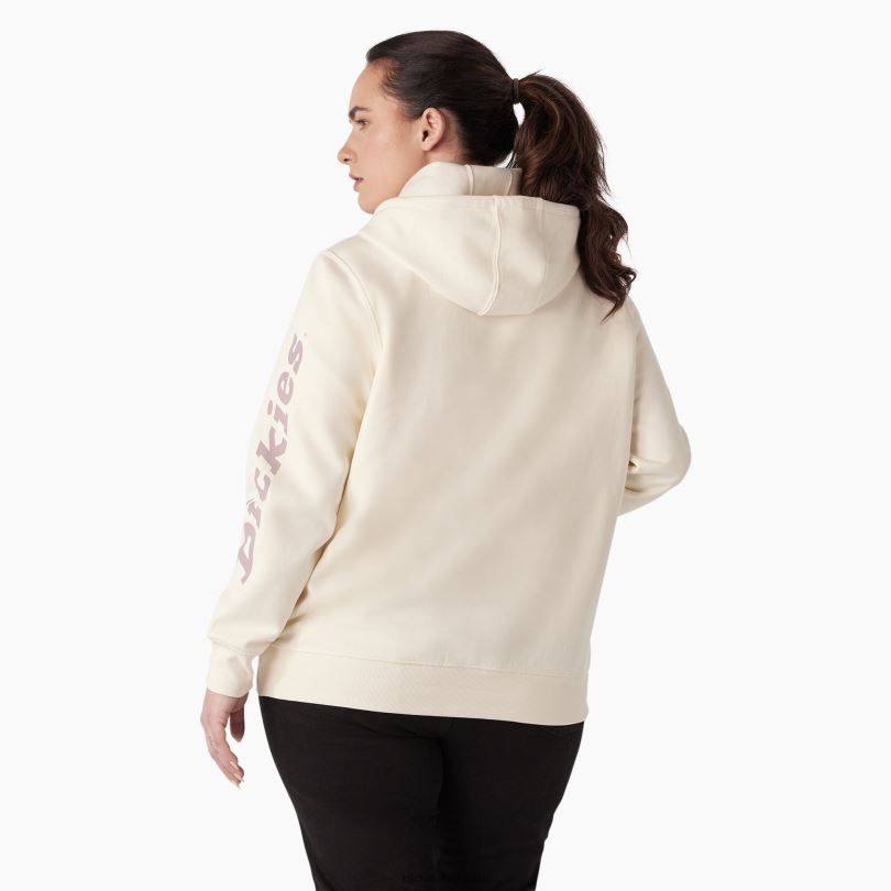 Жени Dickies плюс тежък пуловер с ръкави с лого антично бяло (aw) облекло R2PH82341