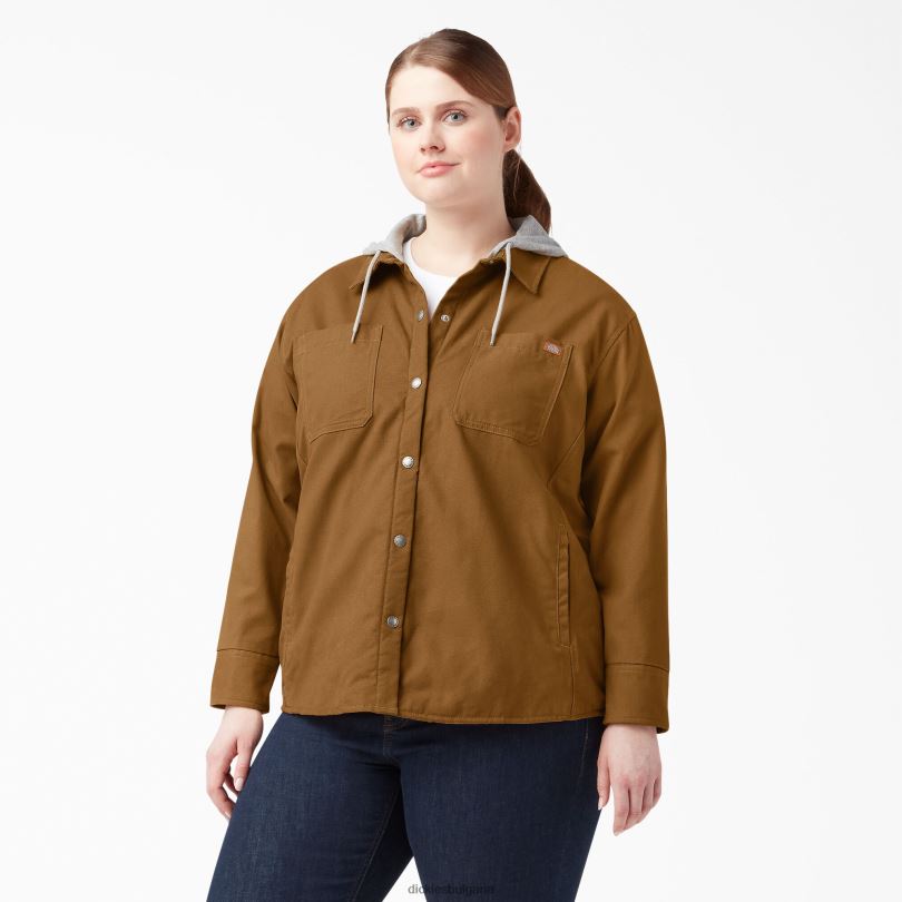 Жени Dickies плюс яке с патешка качулка кафява патица (bd) облекло R2PH82368