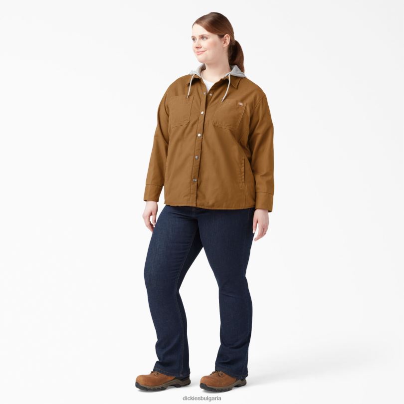 Жени Dickies плюс яке с патешка качулка кафява патица (bd) облекло R2PH82368