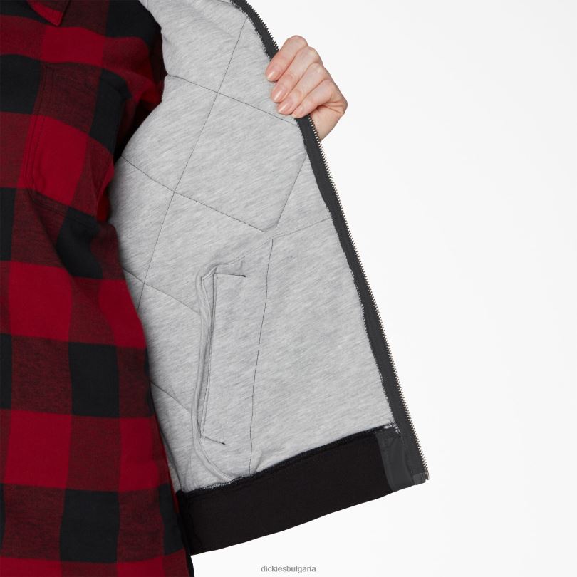 Жени Dickies плюс ватирана жилетка черно (bk) облекло R2PH82324