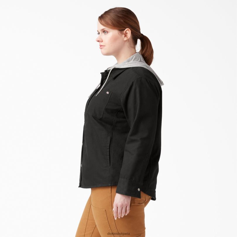 Жени Dickies плюс яке с патешка качулка черен (bkx) облекло R2PH82369