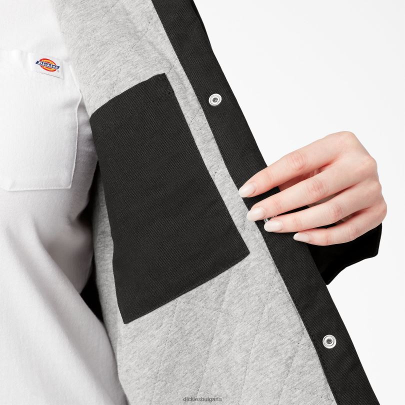 Жени Dickies плюс яке с патешка качулка черен (bkx) облекло R2PH82369