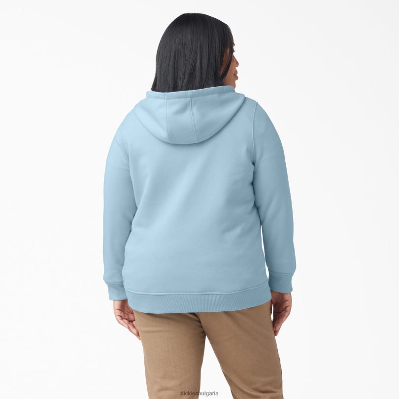 Жени Dickies плюс тежка качулка с цял цип чисто синьо (eu) облекло R2PH82276
