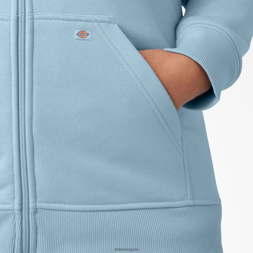 Жени Dickies плюс тежка качулка с цял цип чисто синьо (eu) облекло R2PH82276