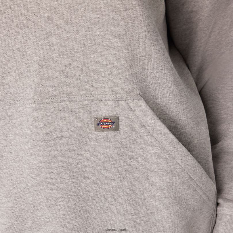Жени Dickies плюс тежък пуловер с ръкави с лого хедър сиво (hg) облекло R2PH82345