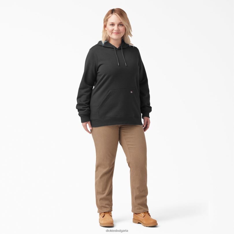 Жени Dickies плюс тежък пуловер с ръкави с лого черно (kbk) облекло R2PH82346