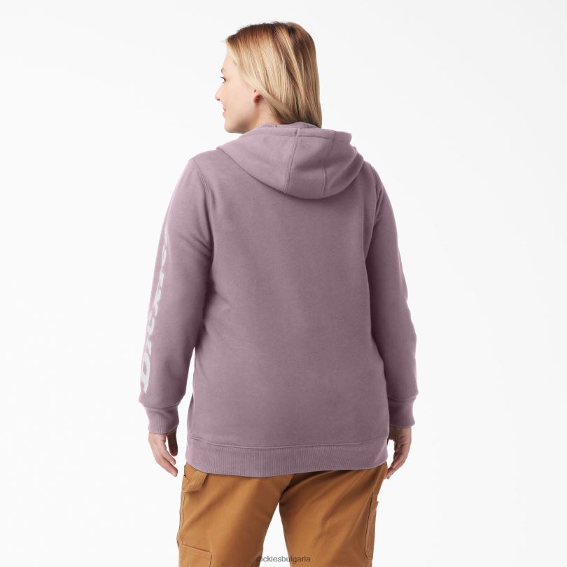 Жени Dickies плюс тежък пуловер с ръкави с лого люляк (lc) облекло R2PH82347