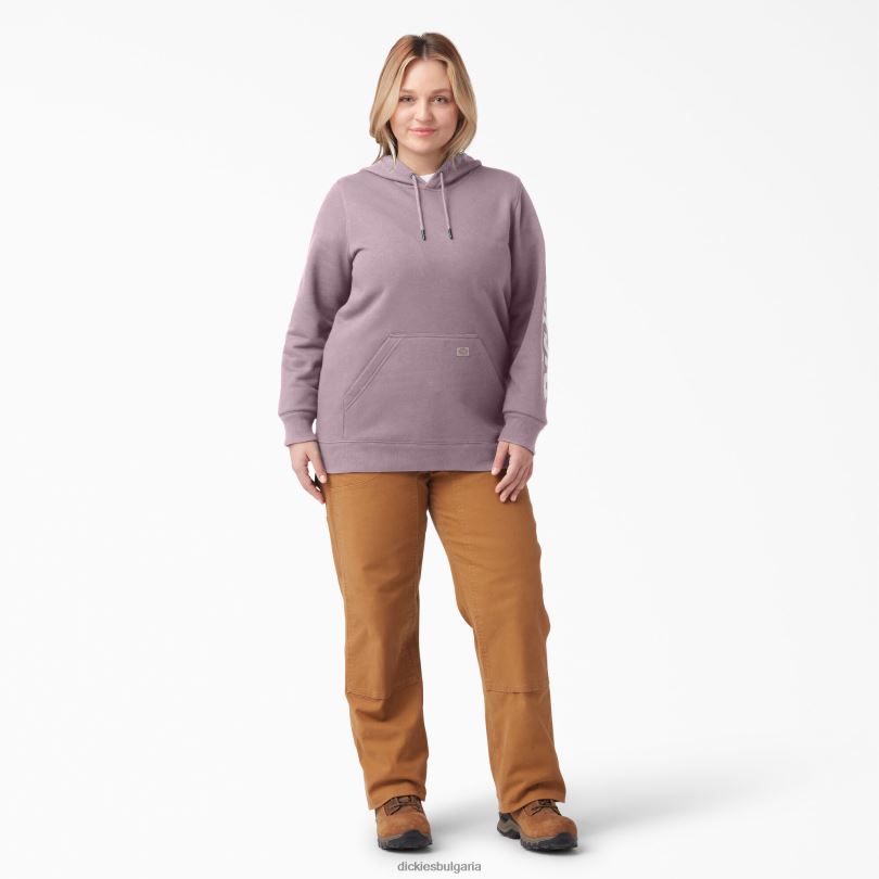 Жени Dickies плюс тежък пуловер с ръкави с лого люляк (lc) облекло R2PH82347